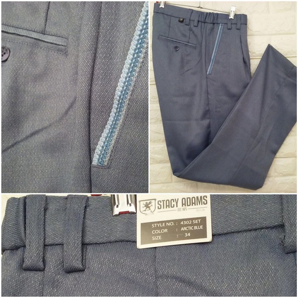 NWT Stacy Adams 4302 Slacks Men's 34x34 Pleated